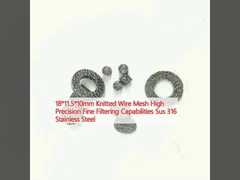 18*11.5*10 มิลลิเมตร สายใยผสม สายใยผสมแม่นยําสูง ความสามารถการกรองละเอียด Sus 316 สแตนเลส