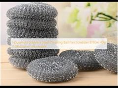 ครัวเรือนสแตนเลสทำความสะอาด PAN Scrubber 8*8 ซม.40g 0.08-0.5 มม.กว้าง