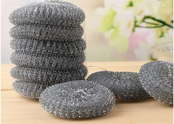เครื่องขัดพื้นสแตนเลสสำหรับใช้ในครัวเรือน 8*8cm 40g 0.08-0.5mm Wire width