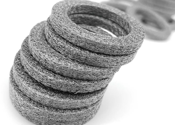 Sus 316 Exhaust Silencer ถักปะเก็นลวดตาข่ายบีบอัด