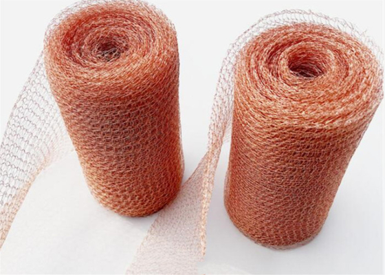 ที่กำหนดเองทองแดงบริสุทธิ์ถักตาข่าย 1.3m Stopper Blocker Corrugated Shape