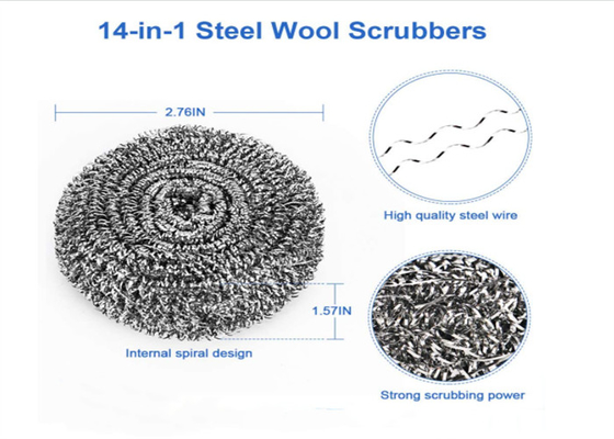Dia6 * 6mm 9g Scrubber Cleaning Ball เครื่องมือครัวสแตนเลส