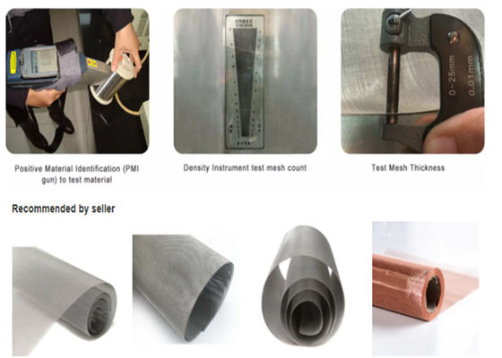 ลวดตาข่ายสแตนเลสละเอียดพิเศษ 100 ไมครอนกลม 316L 100μm