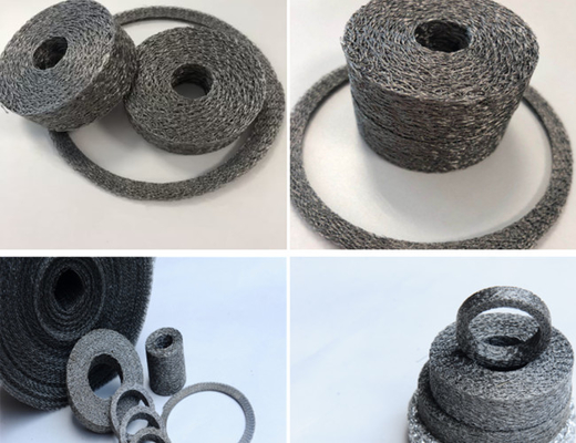 ปะเก็นลวดตาข่ายถักขนาด 60 * 40 * 20 มม. กันกระแทก 30 มม. สำหรับท่อไอเสียรถยนต์