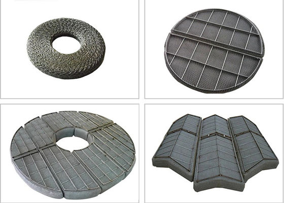 Monel 400 Stainless Steel Mesh Pad Mist Eliminator 0.3mm สำหรับคอลัมน์เคมี