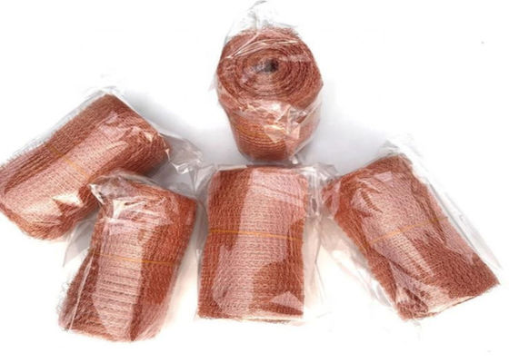 ที่กำหนดเองทองแดงบริสุทธิ์ถักตาข่าย 1.3m Stopper Blocker Corrugated Shape