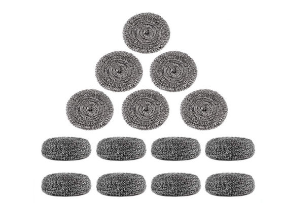 2 * 6 ซม. 7.5g ลูกบอลทำความสะอาดสแตนเลส / เครื่องขัดพื้นครัวโลหะเงิน