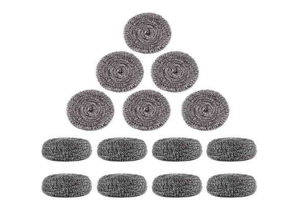 2 * 6 ซม. 7.5g ลูกบอลทำความสะอาดสแตนเลส / เครื่องขัดพื้นครัวโลหะเงิน