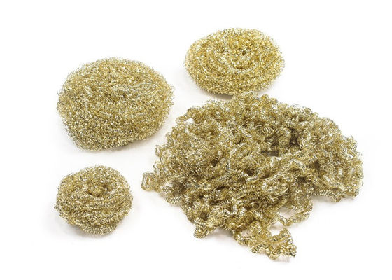 ลูกบอลทำความสะอาดสแตนเลส 12 มม. ครัวเรือนแบนทองแดงชุบ