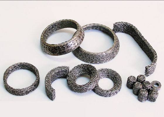 สแควร์เมทัลลิกเมา 50g ปะเก็นลวดตาข่ายถัก 310s สำหรับเบาะป้องกันการสั่นสะเทือน