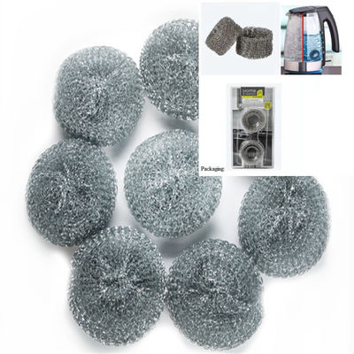 Dia 4cm หนา 2cm 304 ลูกบอลทำความสะอาดสแตนเลสสำหรับกาต้มน้ำ