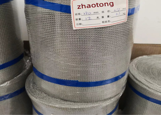 ลวดตาข่ายถักด้วยโลหะสแตนเลสทั้งหมดในม้วนกว้าง 250 มม. สำหรับตัวกรอง